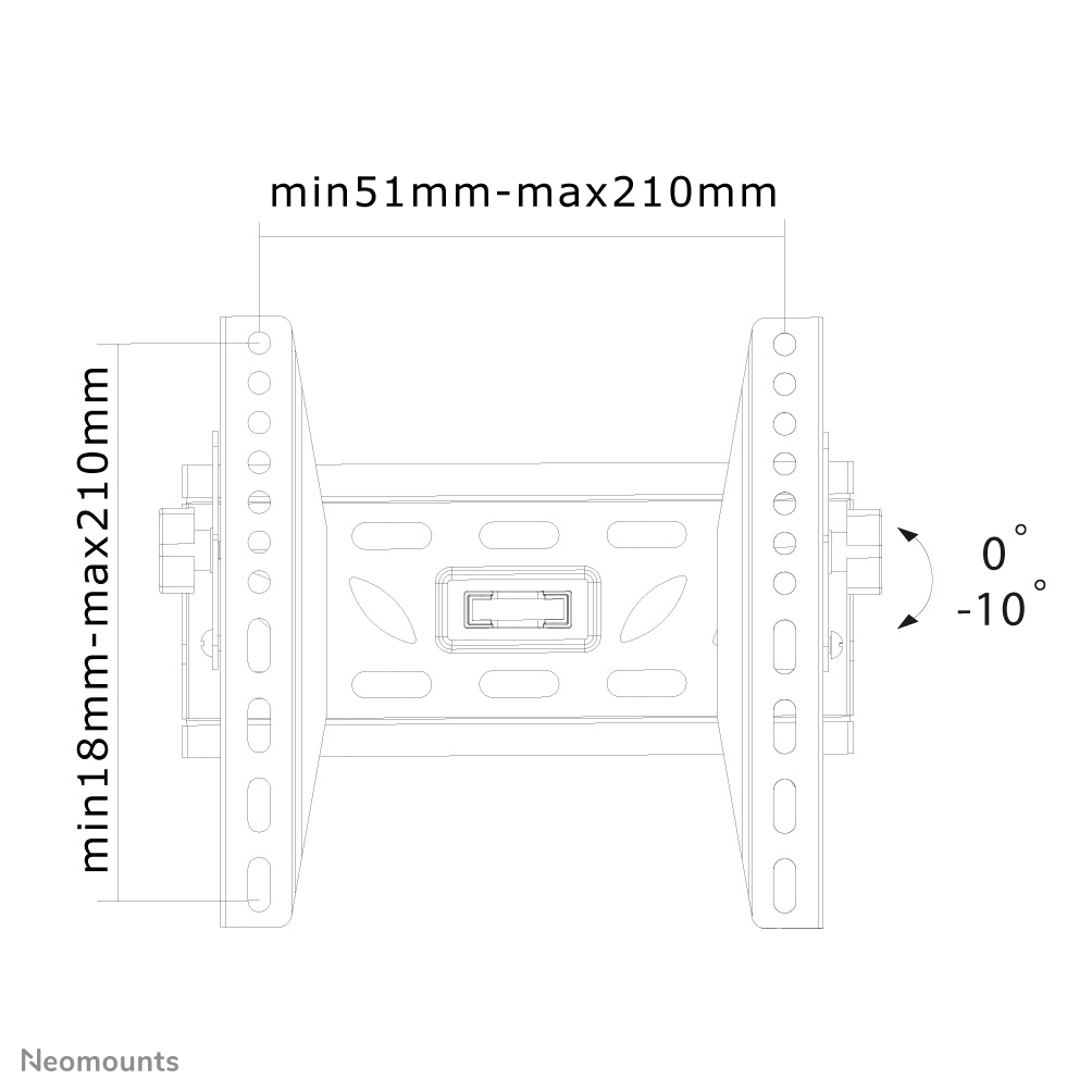 Neomounts LED-W220 TV mount wall 22-40" - tiltable